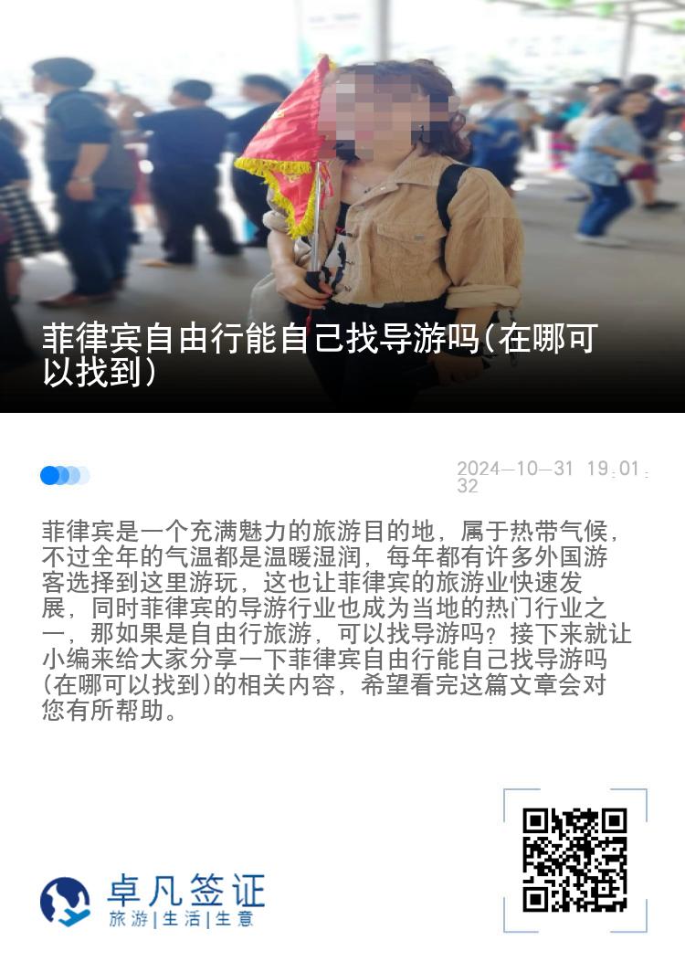 菲律宾自由行能自己找导游吗(在哪可以找到)